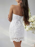 'Xenia' Strapless Mesh Mini Dress - Celes Fashion